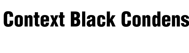 Context Black Condensed SSi Black Condensed font preview