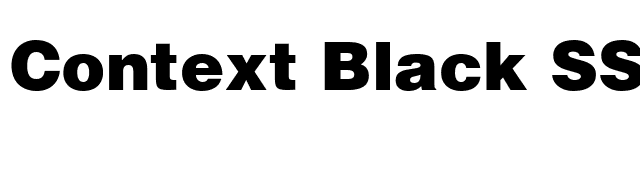 Context Black SSi Black font preview