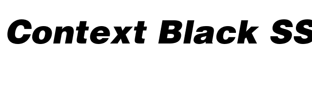 Context Black SSi Black Italic font preview