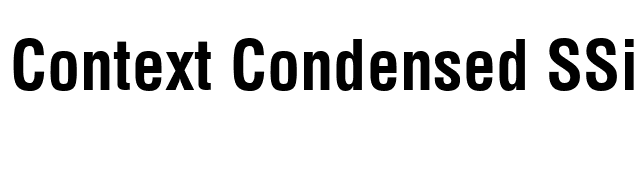 Context Condensed SSi Bold Condensed font preview