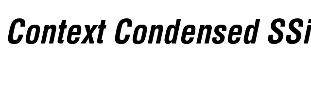 Context Condensed SSi Bold Condensed Italic font preview