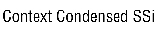 Context Condensed SSi Condensed font preview