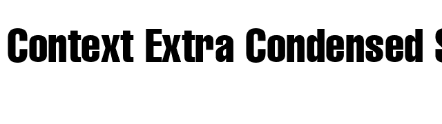 Context Extra Condensed SSi Bold Extra Condensed font preview