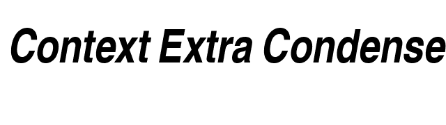 Context Extra Condensed SSi Bold Extra Condensed Italic font preview