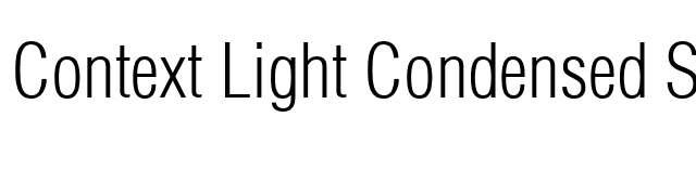 Context Light Condensed SSi Light Condensed font preview