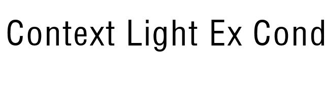 Context Light Ex Condensed SSi Normal font preview