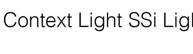 Context Light SSi Light font preview