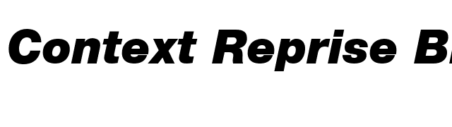 Context Reprise Black SSi Black Italic font preview