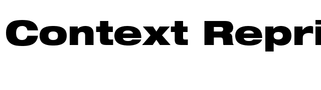 Context Reprise BlackExp SSi Bold font preview