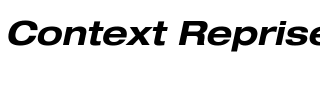 Context Reprise Expanded SSi Bold Expanded Italic font preview