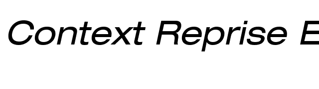 Context Reprise Expanded SSi Expanded Italic font preview