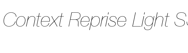 Context Reprise Light SSi Extra Light Italic font preview