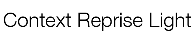 Context Reprise Light SSi Light font preview