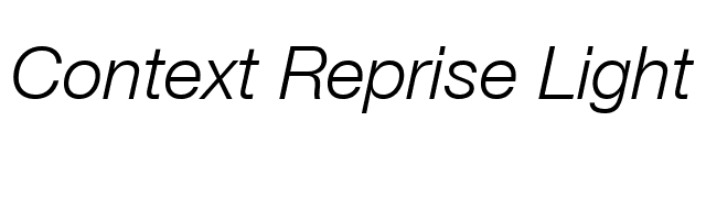 Context Reprise Light SSi Light Italic font preview