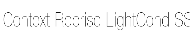 Context Reprise LightCond SSi Normal font preview