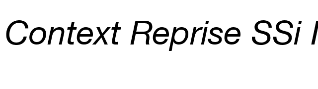 Context Reprise SSi Italic font preview