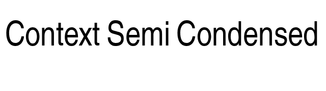 Context Semi Condensed SSi Semi Condensed font preview