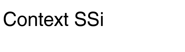 Context SSi font preview