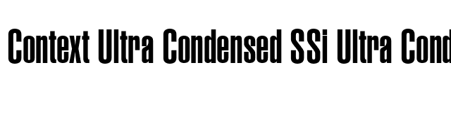 Context Ultra Condensed SSi Ultra Condensed font preview