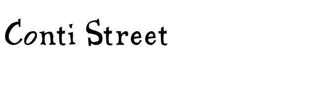 Conti Street font preview