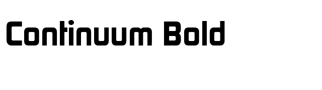 Continuum Bold font preview