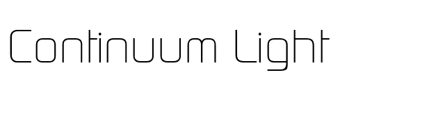 Continuum Light font preview