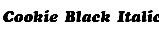 Cookie Black Italic font preview