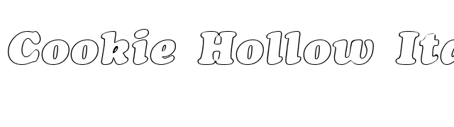 Cookie Hollow Italic font preview