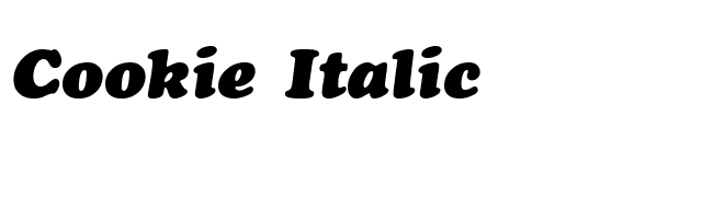 Cookie Italic font preview