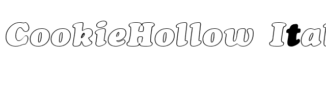 CookieHollow Italic font preview