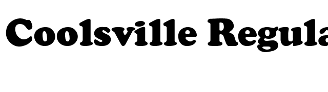 Coolsville Regular font preview