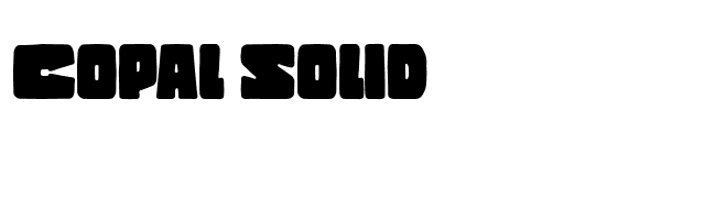 Copal Solid font preview