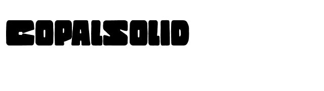 CopalSolid font preview