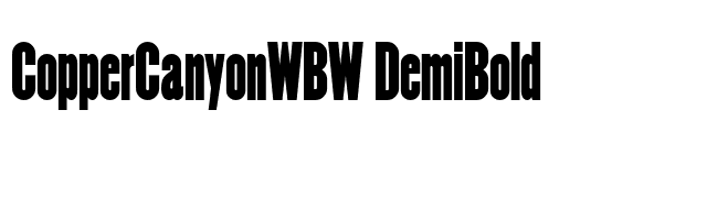 CopperCanyonWBW DemiBold font preview