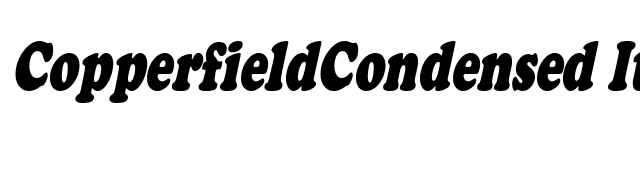 CopperfieldCondensed Italic font preview