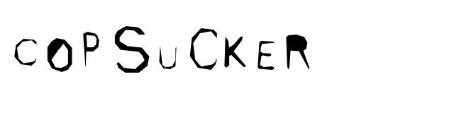 Copsucker font preview