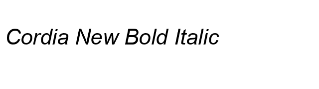 Cordia New Bold Italic font preview