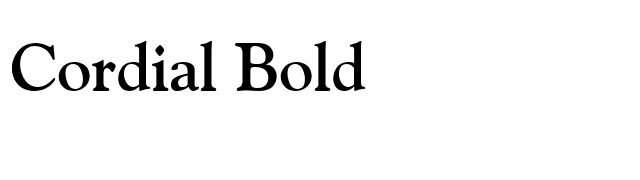 Cordial Bold font preview