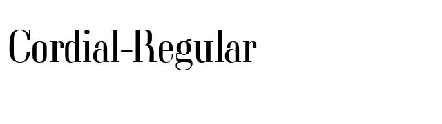 Cordial-Regular font preview