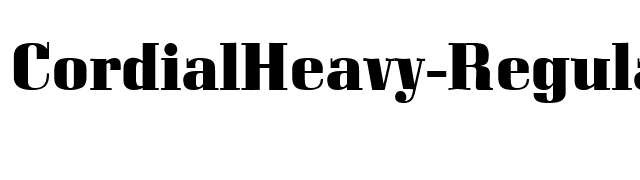 CordialHeavy-Regular font preview