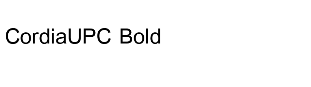 CordiaUPC Bold font preview