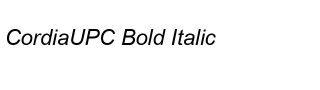 CordiaUPC Bold Italic font preview