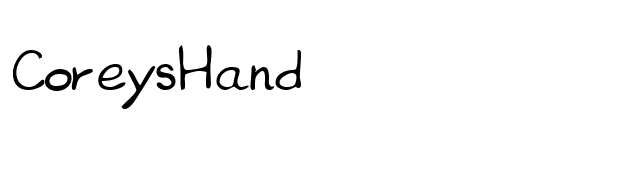 CoreysHand font preview