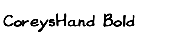 CoreysHand Bold font preview