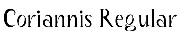 Coriannis Regular font preview