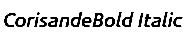 CorisandeBold Italic font preview