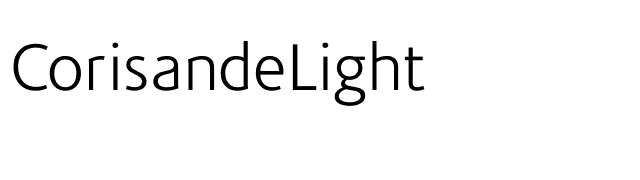 CorisandeLight font preview