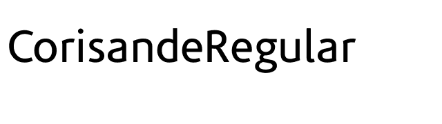 CorisandeRegular font preview