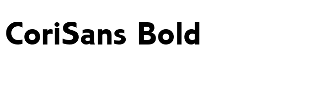 CoriSans Bold font preview