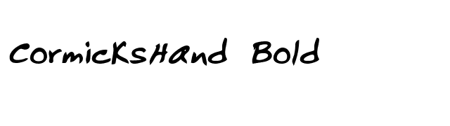 CormicksHand Bold font preview